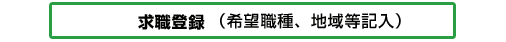 求職登録（希望職種、地域等記入）