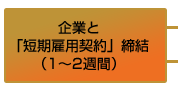 企業と「短期雇用契約」締結（1～2週間）
